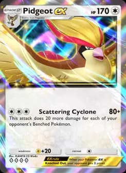 Pidgeot ex card in English