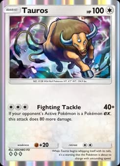 Tauros card in English