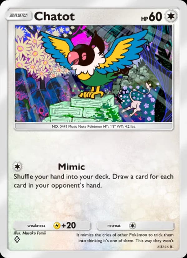 Chatot card in English