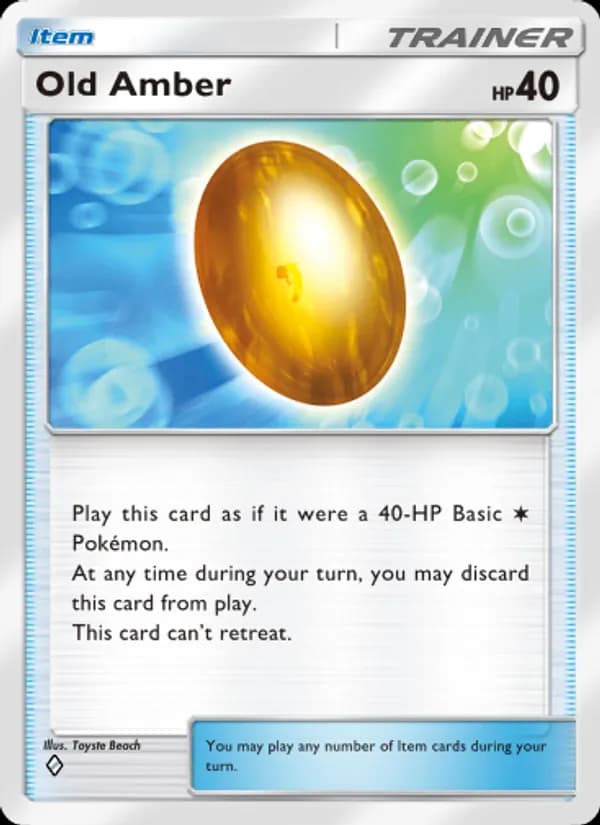 Old Amber card in English