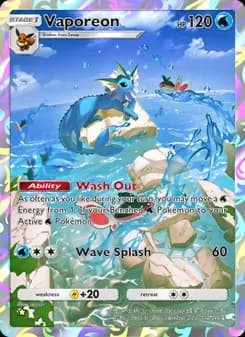 Vaporeon card in English