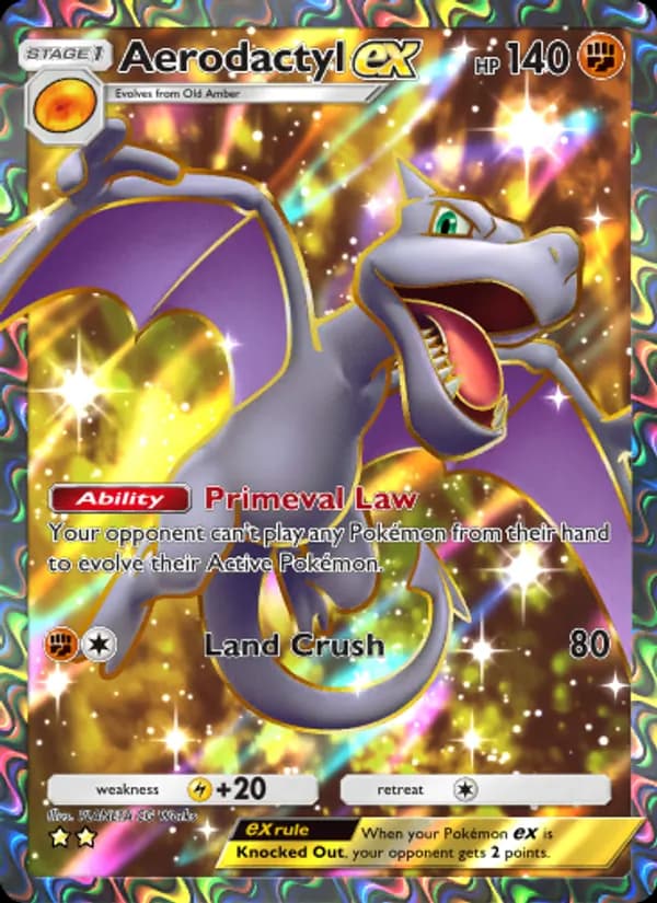 Aerodactyl ex card in English