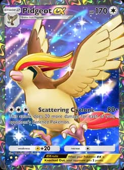 Pidgeot ex card in English