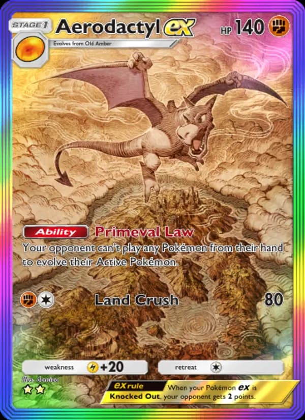 Aerodactyl ex card in English