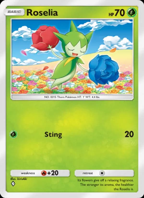 Roselia card in English