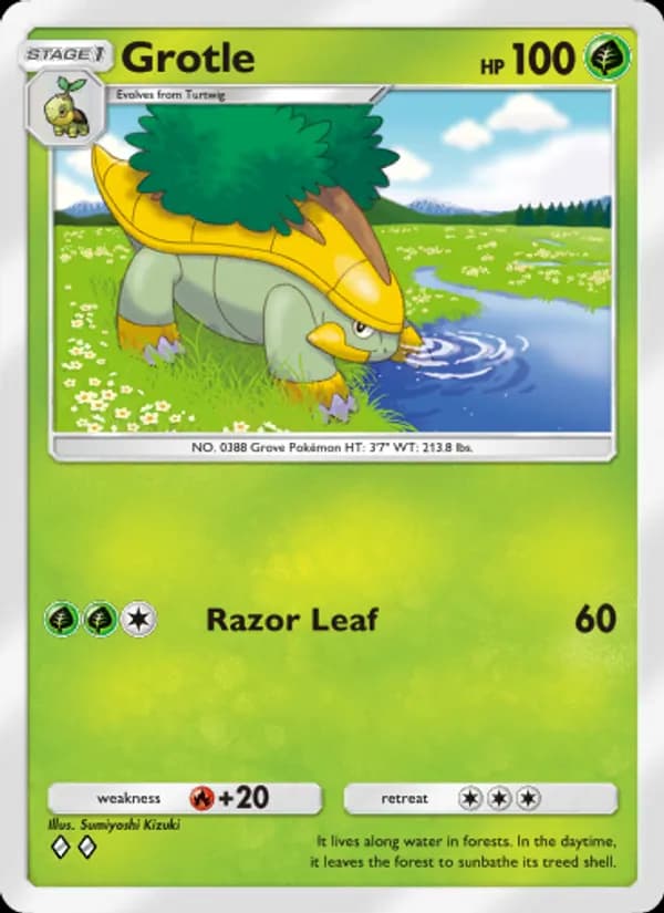 Grotle card in English