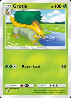 Grotle card in English