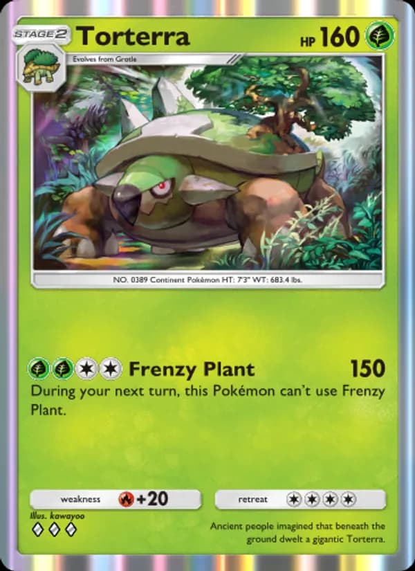 Torterra card in English