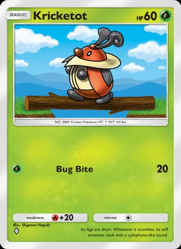Kricketot card in English