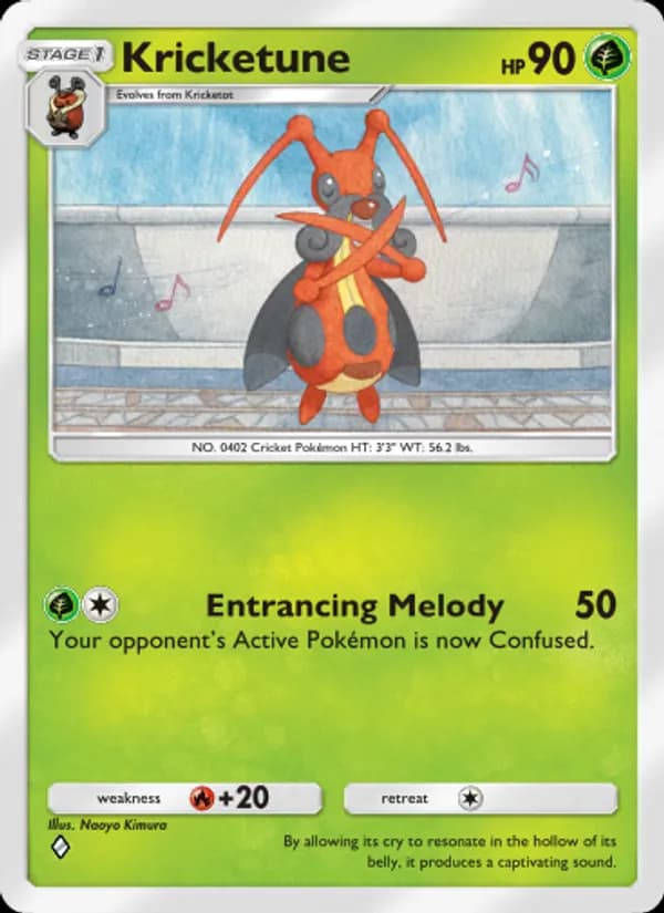 Kricketune card in English