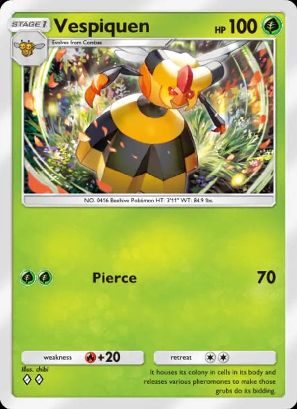Vespiquen card in English