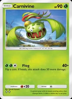 Carnivine card in English