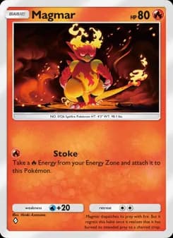 Magmar card in English