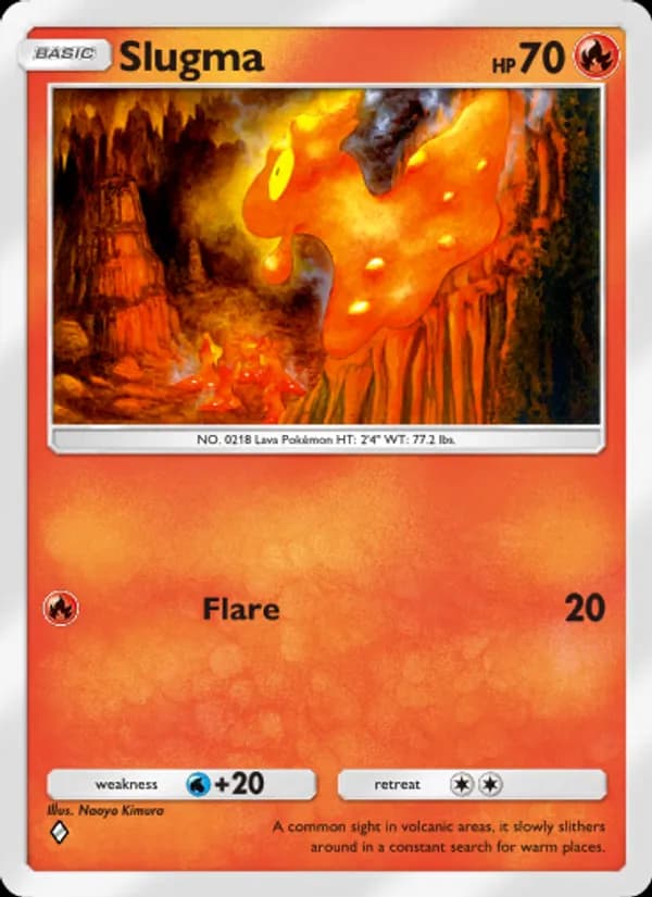 Slugma card in English