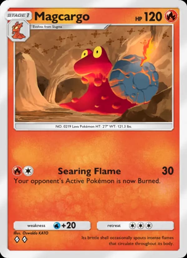 Magcargo card in English