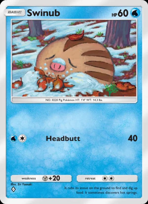 Swinub card in English