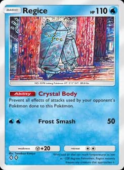 Regice card in English