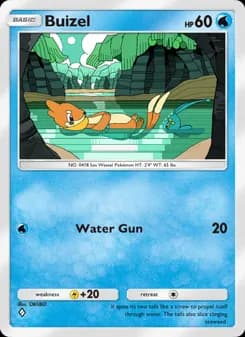 Buizel card in English