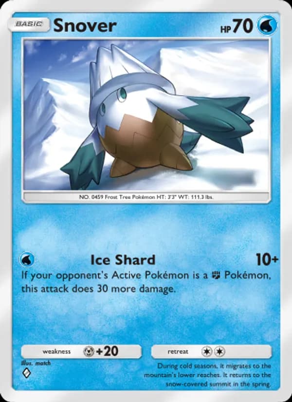Snover card in English