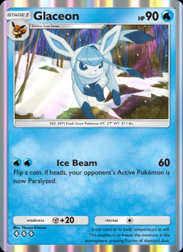 Glaceon card in English