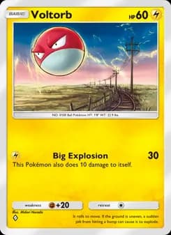 Voltorb card in English