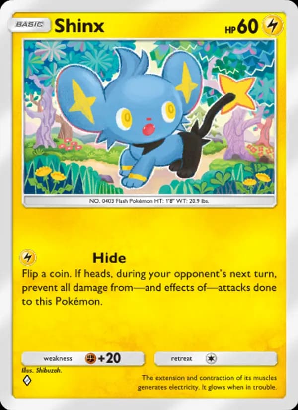 Shinx card in English