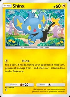 Shinx card in English
