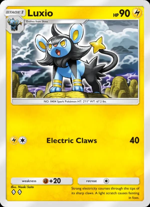 Luxio card in English