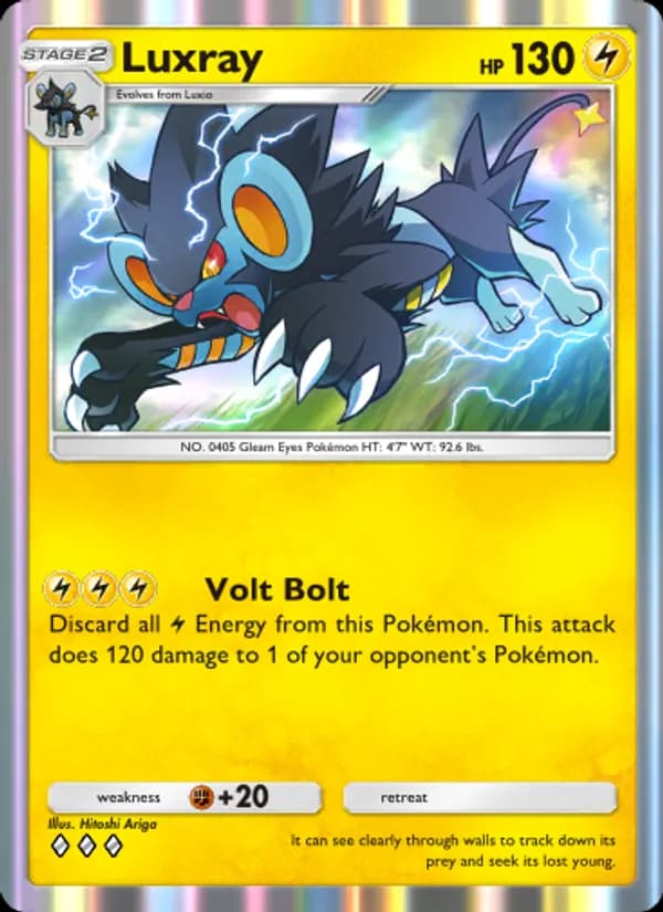 Luxray card in English