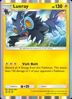 Luxray card in English