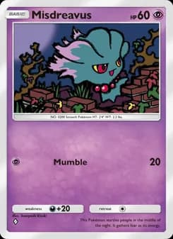 Misdreavus card in English