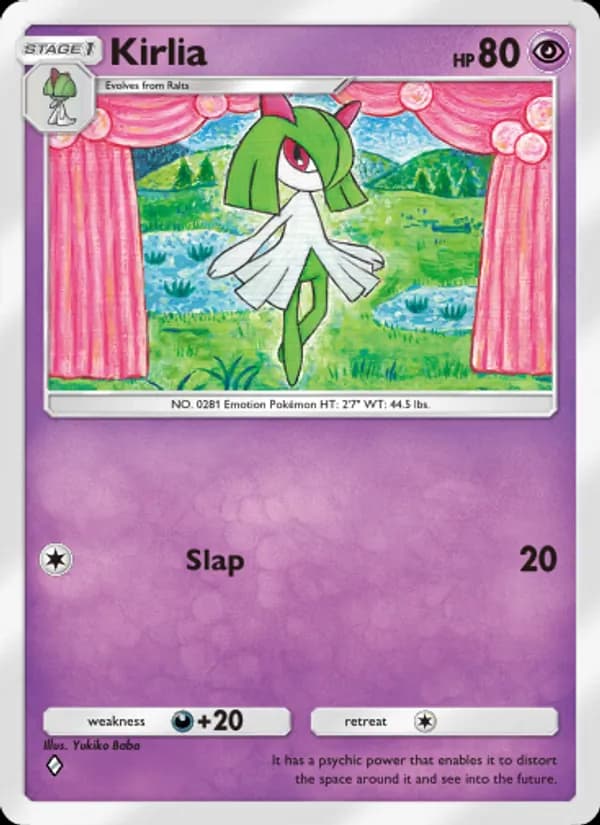 Kirlia card in English