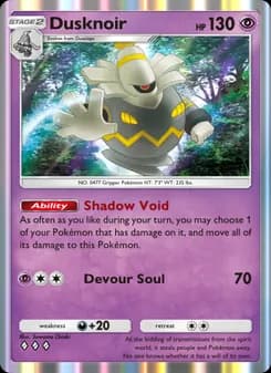Dusknoir card in English