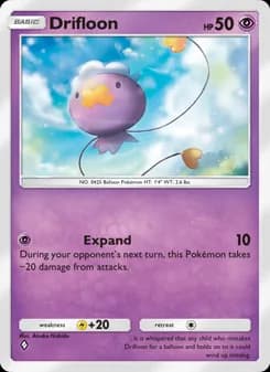 Drifloon card in English
