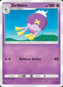 Drifblim card in English