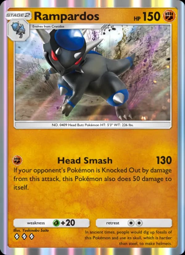 Rampardos card in English