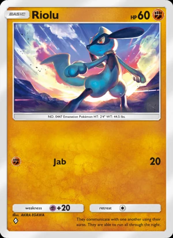 Riolu card in English