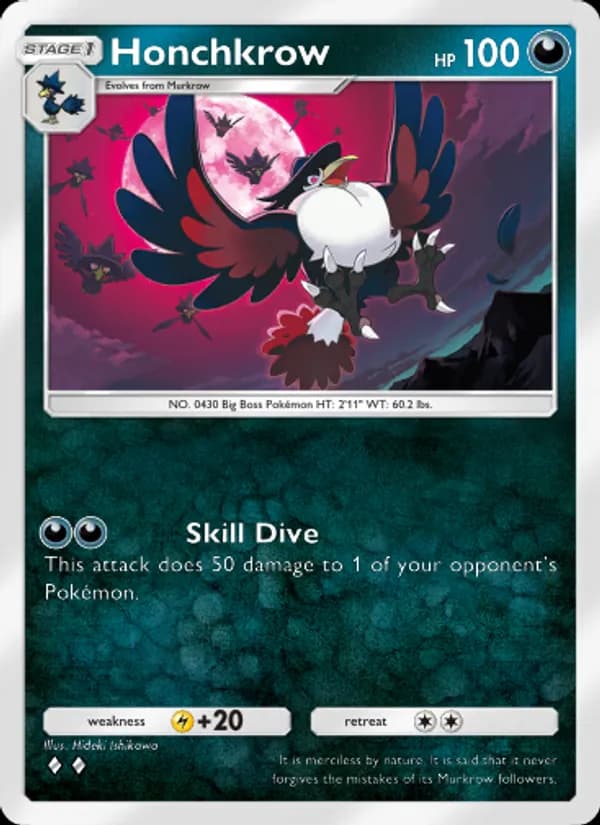 Honchkrow card in English