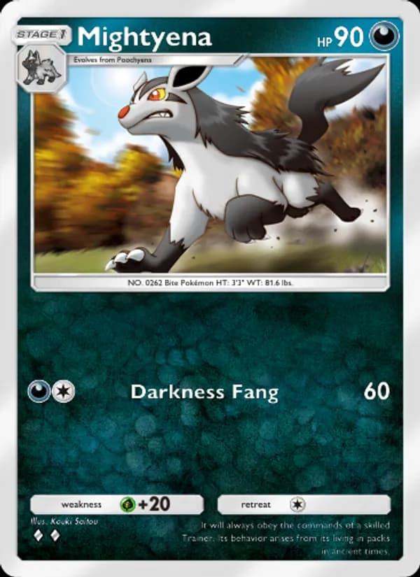Mightyena card in English