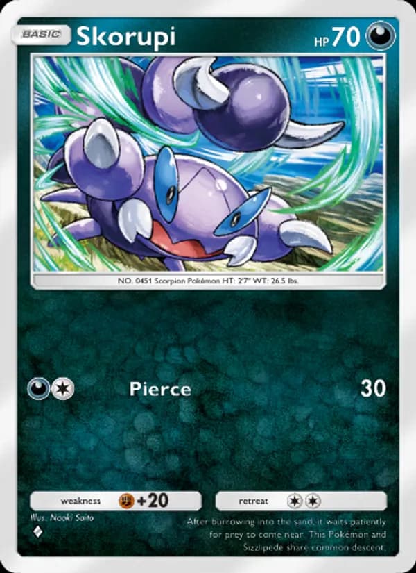 Skorupi card in English
