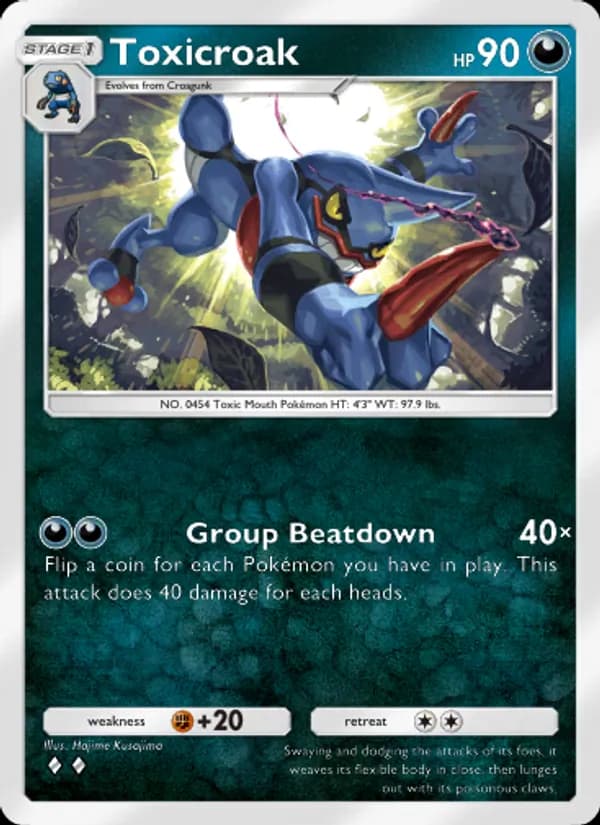 Toxicroak card in English
