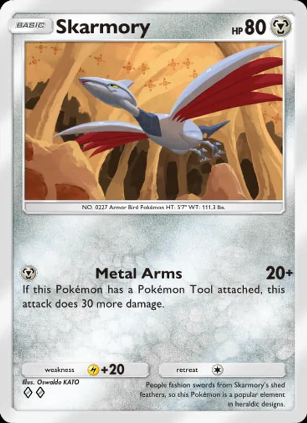 Skarmory card in English
