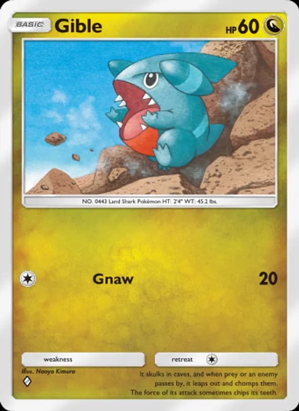 Gible card in English