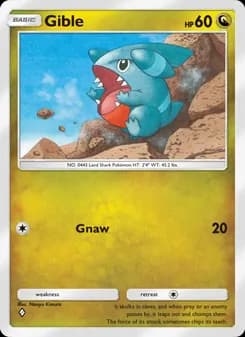 Gible card in English