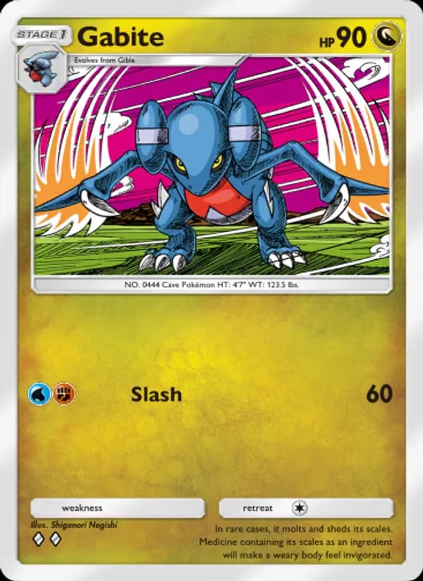Gabite card in English