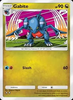 Gabite card in English