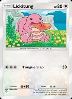 Lickitung card in English