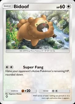 Bidoof card in English