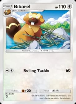 Bibarel card in English
