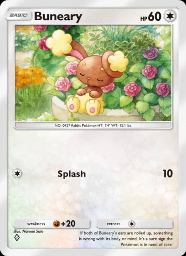 Buneary card in English
